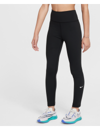 Nike One Dri-FIT-leggings med høj talje til større børn (piger) - sort