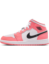 Air Jordan 1 Mid-sko til større børn - Pink