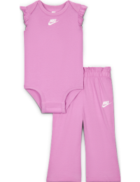 Nike-bukser med papirpose i taljen i 2 dele til babyer (3-6 mdr.) - lilla