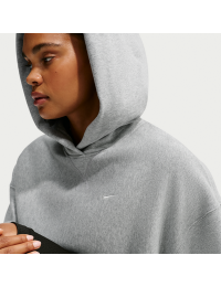 Oversized Nike Studio Fleece-hættetrøje i kraftigt materiale til kvinder - grå