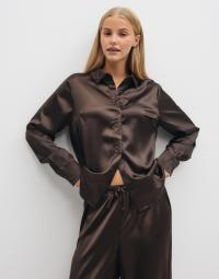 Pieces - Brun - Pcevy Ls Shirt Wvn Bc