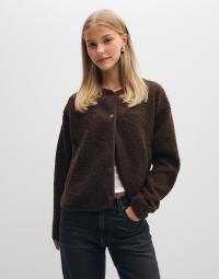 Pieces - Brun - Pckatty Teddy Jacket Bc