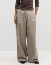 Pieces - Grå - Pcpam Hw Wide Leg Pants
