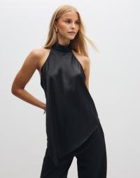 Pieces - Sort - Pcevy Halterneck Top Wvn Bc
