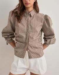 Neo Noir - Brun - Ritta Stripe Shirt