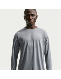 Langærmet Nike Stride Dri-FIT ADV-løbeoverdel til mænd - grå