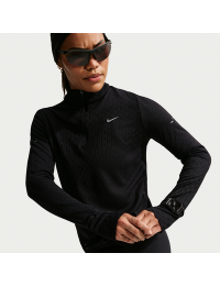 Nike Swift Aero-FIT-løbetop med 1/2 lynlås til kvinder - sort