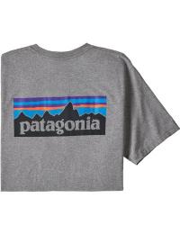 Patagonia Men's P-6 Logo Responsibili-Tee Gravel Heather