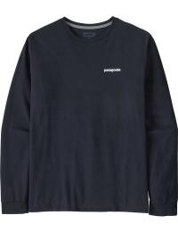 Patagonia Men's Longsleeve P-6 Logo Responsibili-Tee New Navy