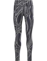 Reebok Women's Lux Perform Nature Grown Print Mid-Rise Leggings Black