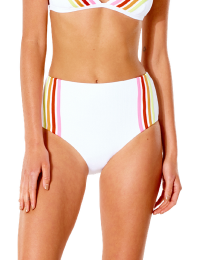 Rip Curl Women's Wave Shapers High Waist Cheeky White