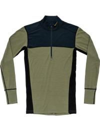 Devold Men's Lauparen Merino 190 Zip Neck Ink/Lichen/Black