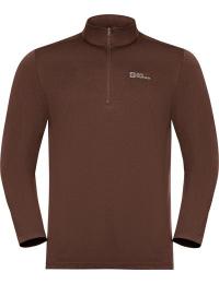 Jack Wolfskin Men's Sky Thermal Half Zip Hot Choc