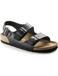 Birkenstock Milano Natural Leather Regular Black
