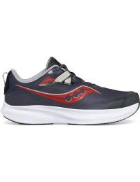 Saucony Kids' Ride 15 Grey/Black/Red