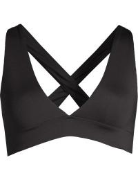 Casall Women's V-Neck Crossback Bikini Top Black