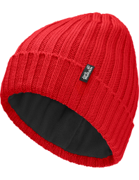 Jack Wolfskin Rib Knit Beanie Siren Red