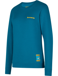 La Sportiva Women's Climbing On The Moon Sweatshirt Turchese/Giallo
