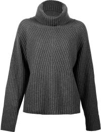 Skhoop Women's Signe Roll Neck Black Melange