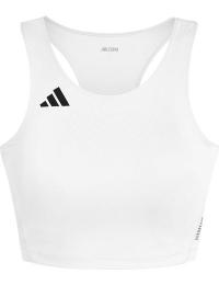 Adidas Women's Adizero Essentials Running Crop Top White
