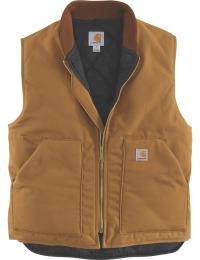 Carhartt Men's V01 Insulated Rib Collar Vest Brown