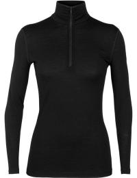 Icebreaker Women's 200 Oasis Longsleeve Half Zip Black