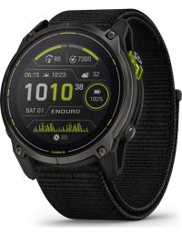 Garmin Enduro 3 Carbon Grey DLC Titanium/Black UltraFit Nylon Strap