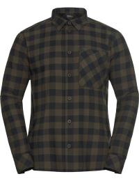 Jack Wolfskin Men's Lite Flannel Shirt  Check Obsidian Moss