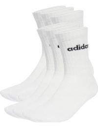 Adidas Cushioned Linear Crew 6p White/black