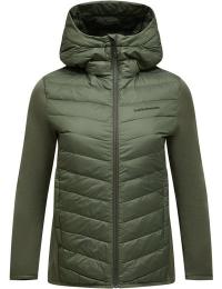Peak Performance Women's Frost Down Hybrid Hood Pine Needle