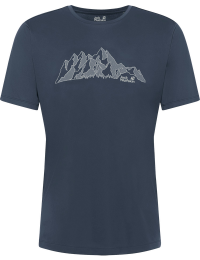 Jack Wolfskin Men's Peak Graphic T New Mountain Midnight Sky