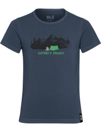 Jack Wolfskin Kids' Hiking Graphic T Midnight Sky