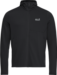 Jack Wolfskin Men's Litestride Hooded Full Zip Black