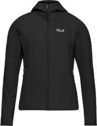 Jack Wolfskin Women's Litestride Hooded Full Zip Black