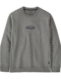Patagonia Men's '95 Oval Logo Uprisal Crew Sweatshirt Gravel Heather