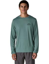Patagonia Men's Long Sleeved Capilene Cool Daily Shirt Cloud Crag Blue Sage - Light Blue Sage X-dye