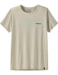 Patagonia Women's Capilene Cool Daily Shirt Boardshort Logo Dyno White