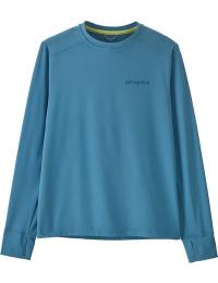 Patagonia Kids' Long Sleeved Capilene Silkweight T-Shirt Ridge Rise Moonlight: Shore Blue