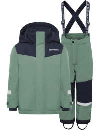 Didriksons Kids' Skare Set Dark Moss