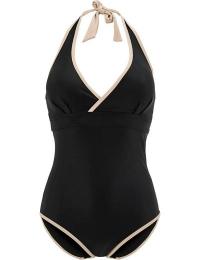 Swegmark Haiti Halterneck Swimsuit Black/beige