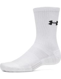 Under Armour Unisex UA Performance Cotton 3-pack Crew Socks White