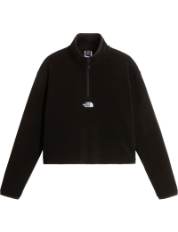 The North Face Women's Glacier Novelty Logo 1/4 Zip Fleece TNF Black