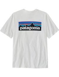Patagonia Men's P-6 Logo Responsibili-Tee Fiber White