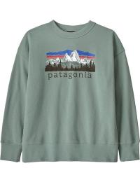 Patagonia Kids' Crew Sweatshirt Fitz Roy Foothills: Cover Green