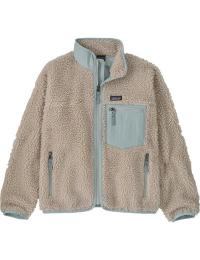 Patagonia Kids' Classic Retro-X Fleece Jacket Natural W/Virtually Blue