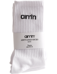 Aim'n Women's Aim'n Logo Socks 3-Pack White