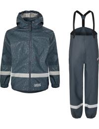 Urberg Kids' Malme PU Rain Set Midnight Navy