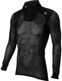 Aclima Woolnet Polo With Zip Men's Jet Black