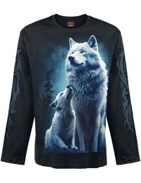 Spiral Langærmet - Wolf Guardian - Langærmet top - M till XXL - Herrer - sort