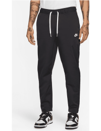 Vævede Nike Club-bukser med faconsyede ben til mænd - sort